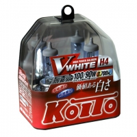 Галогенные лампы Koito Vwhite H4 3700K 12V 60/55W (100/90W) - 2 шт.